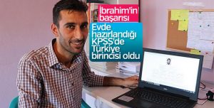 KPSS birincisi sınava evde hazırlandı